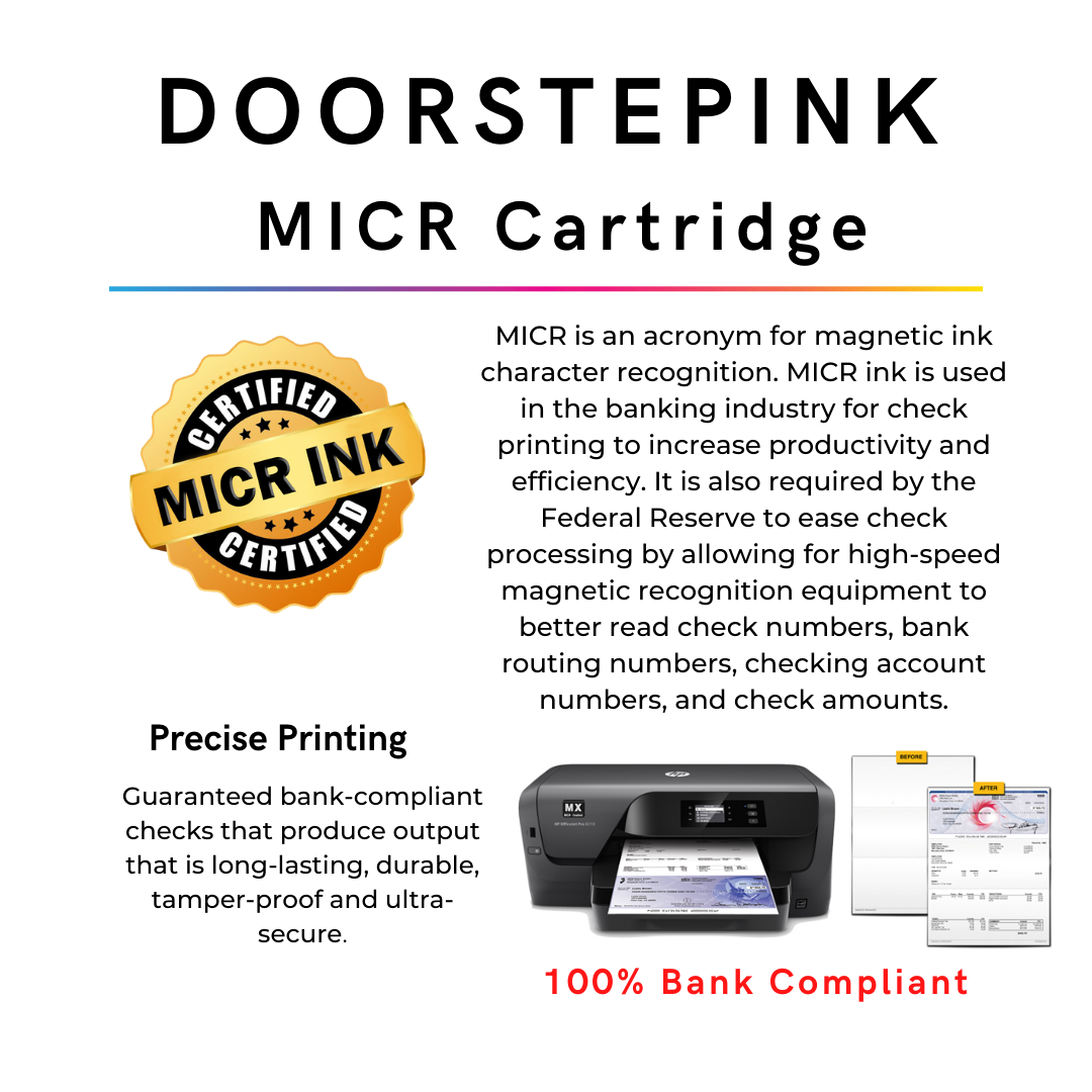 DoorStepInk Brand for HP 64XL (N9J92AN) Black MICR Remanufactured in the USA Ink Cartridge, N9J92AN