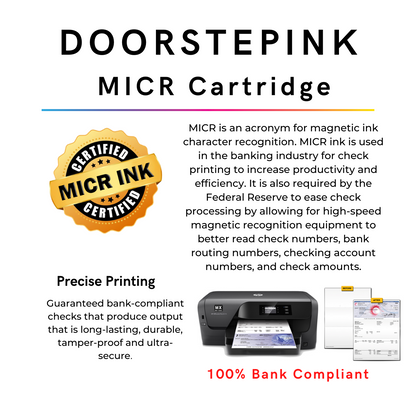 DoorStepInk Brand for HP 64XL (N9J92AN) Black MICR Remanufactured in the USA Ink Cartridge, N9J92AN
